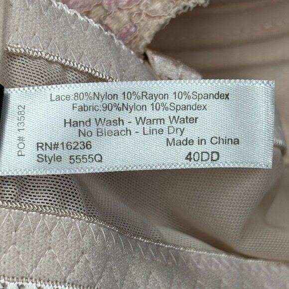⭐ NWT Q-T Intimates Seamless Rose Jacquard Bra • Golden Nude • Multi-Size ⭐ - Picture 5 of 7